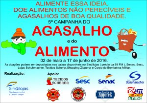 CAMPANHA DO AGASALHO E DO ALIMENTO 2016.