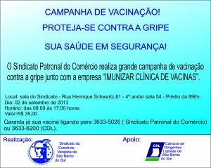 Campanha de Vacinao contra a Gripe.