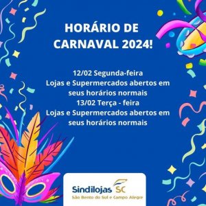 Horrio Carnaval 2024