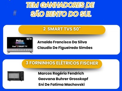 E TEVE GANHADORES EM S�O BENTO DO SUL!!!