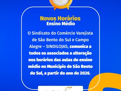 Novo Hor�rio - Ensino M�dio